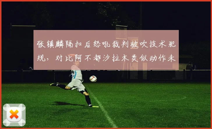 张镇麟隔扣后怒吼裁判被吹技术犯规,对比阿不都沙拉木类似动作未吹罚