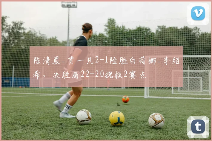 陈清晨_贾一凡2-1险胜白荷娜_李绍希，决胜局22-20挽救2赛点